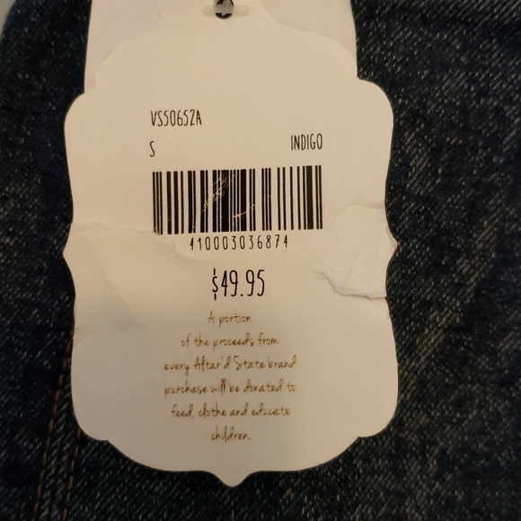 NWT Altar'd State Dark Denim Mini Skirt - Picture 2 of 3